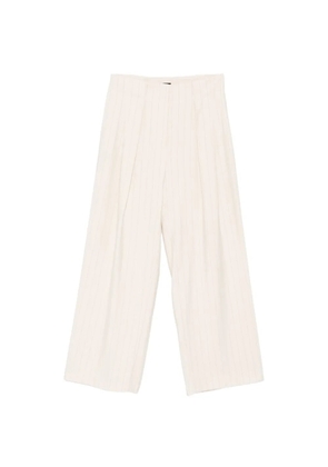 LIU JO stripe-pattern trousers - Neutrals
