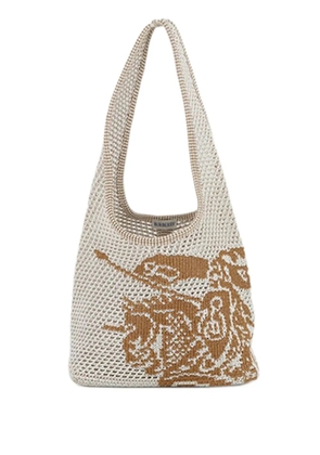 Burberry Pre-Owned 2018-2026 Crochet Viscose Equestrian Knight tote bag - Brown
