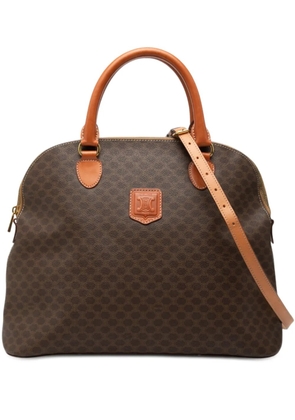 Celine Pre-Owned 1996 Macadam Coated Canvas Dome satchel - Brown