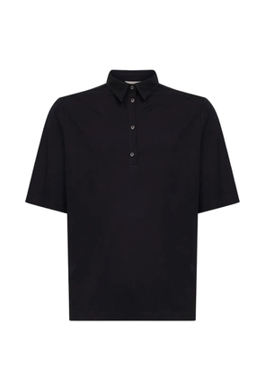 Blanca Vita four-button placket polo shirt - Black