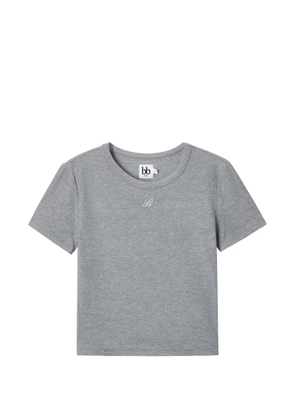 b+ab logo-detail ribbed T-shirt - Grey