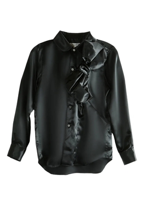 Comme Des Garçons Comme Des Garçons satin ruffled blouse - Black