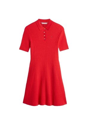 Tommy Hilfiger cable-knit polo dress - Red