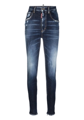 DSQUARED2 high-waisted faded skinny jeans - Blue