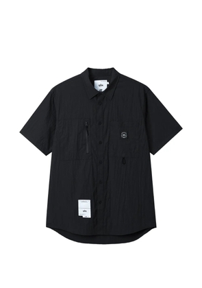 izzue patch pocket shirt - Black