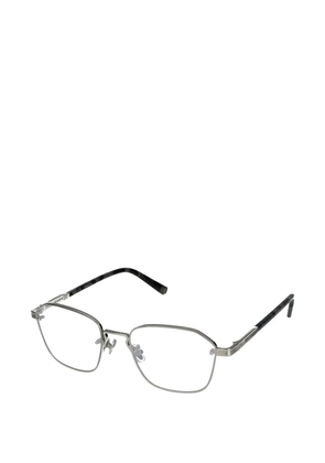 Police shiny geometric-frame eyeglasses - Silver