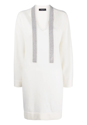 Fabiana Filippi ball-chain embellished minidress - White