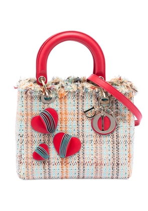 Christian Dior Pre-Owned 2012 Medium Tweed Heart Deco Lady Dior satchel - Orange