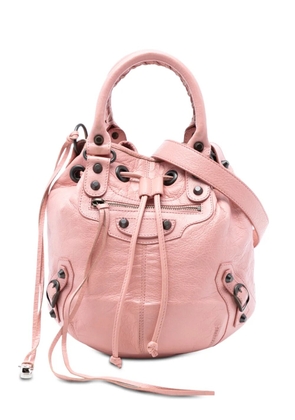 Balenciaga Pre-Owned 2013 Mini Lambskin Motocross Giant 12 Pompon Bag satchel - Pink