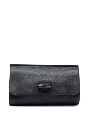 Gucci Pre-Owned 2016-2026 Leather Bamboo Daily clutch bag - Black