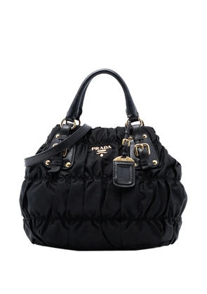 Prada Pre-Owned 2010-2026 Tessuto Gaufre satchel - Black
