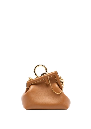 Fendi Pre-Owned 2010-2026 Nano Nappa Fendi First Charm Bag crossbody bag - Brown