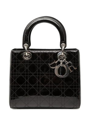 Christian Dior Pre-Owned 2008 Medium Patent Cannage Stitched Lady Dior satchel - Purple