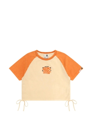 AAPE BY *A BATHING APE® short-sleeve side-tie T-shirt - Neutrals