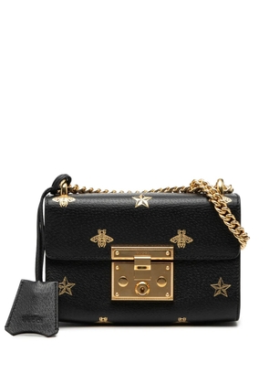 Gucci Pre-Owned 2000-2015 Small Leather Bee Star Padlock crossbody bag - Black