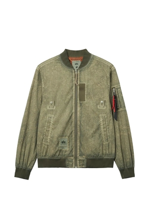 izzue ribbed bomber jacket - Green