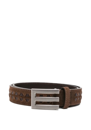 ETRO logo-buckle leather belt - Brown