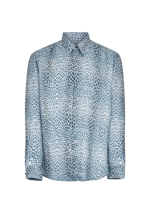 Roberto Cavalli Baby Jaguar silk shirt - Blue