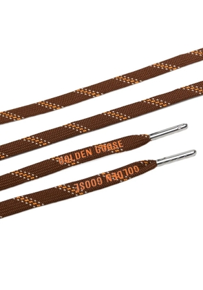 Golden Goose logo-print shoe accessories - Brown