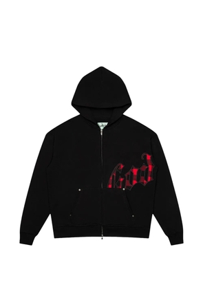 GODSPEED logo zip-up hoodie - Black