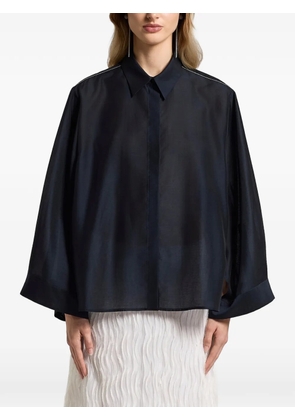 Peserico shoulder slit shirt - Blue