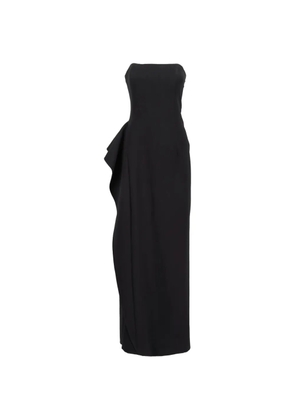 Jil Sander Pre-Owned Hourglass strapless ruffle maxi dress - Black