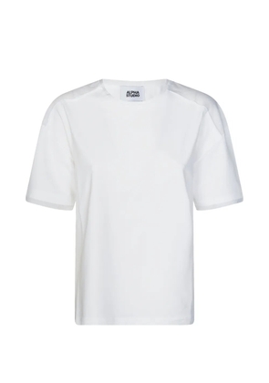 ALPHA STUDIO insert boxy T-shirt - White