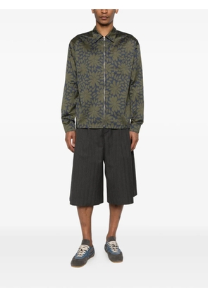 Prada floral zipped shirt - Green