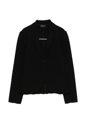 Emporio Armani button-up textured jacket - Black