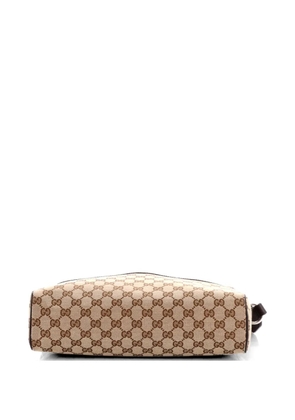 Gucci Pre-Owned Front Pocket Zip Messenger Bag GG Canvas Medium crossbody bag - Brown