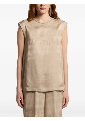 Peserico embellished sleeveless top - Neutrals