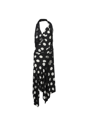 Junya Watanabe polka-dot asymmetric dress - Black
