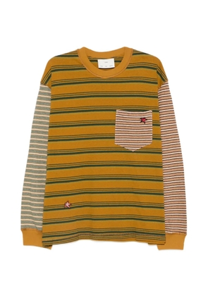 Song For The Mute Tictac striped sweatshirt - Yellow
