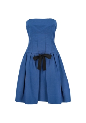 See By Chloé Vintage strapless bow mini dress - Blue