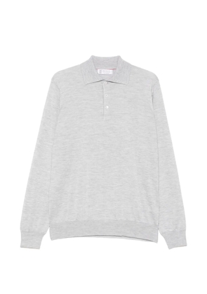 Brunello Cucinelli buttoned polo shirt - Grey