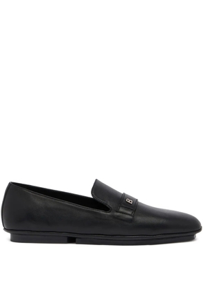 Bally logo leather loafers - Black