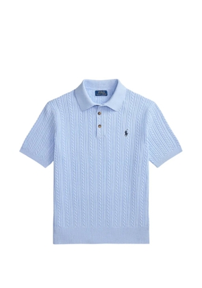 Polo Ralph Lauren cable-knit polo shirt - Blue