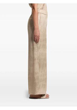 Peserico fluid jacquard trousers - Neutrals