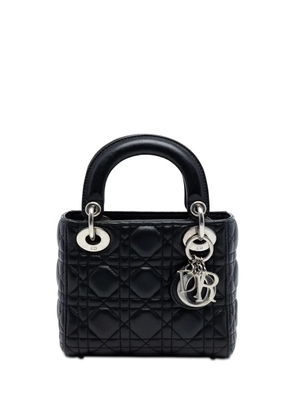 Christian Dior Pre-Owned 2014 Mini Lambskin Cannage Lady Dior satchel - Black