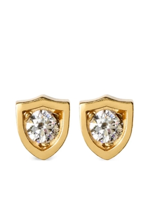 Burberry shield cubic zirconia stud earrings - Gold