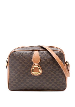 Celine Pre-Owned 2010 Macadam Coated Canvas crossbody bag - Brown
