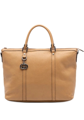 Gucci Pre-Owned 2016-2025 Leather GG Charm satchel - Brown