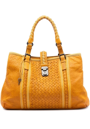 Bottega Veneta Pre-Owned 2012-2025 Medium Nappa Intrecciato Punto Mocassino Roma tote bag - Yellow