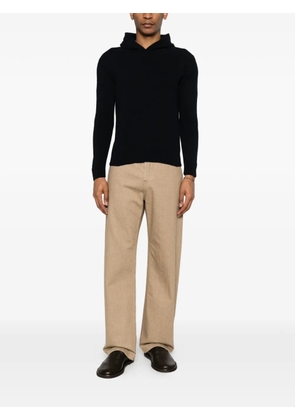 04651 / A TRIP IN A BAG knitted hoodie - Blue