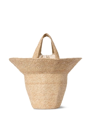 The Row Sol woven straw tote bag - Neutrals
