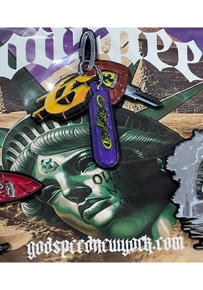 GODSPEED key and skull pins set (set of three) - Black