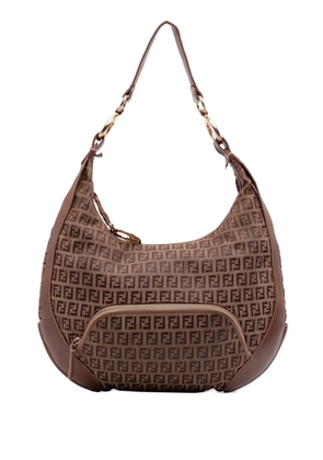Fendi Pre-Owned 2000-2010 Zucchino Canvas Chef Pocket hobo bag - Brown