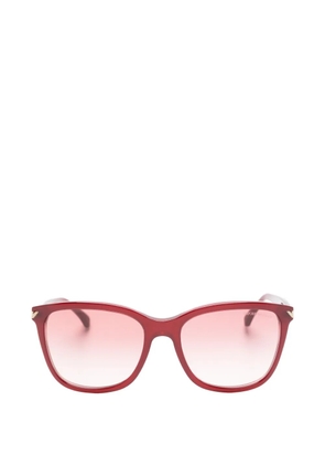 Emporio Armani bordeaux square-frame sunglasses - Red