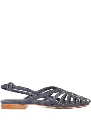 Sarah Chofakian braided nudo slides - Blue