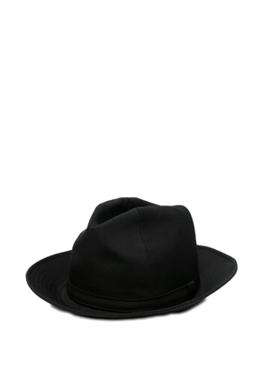 Yohji Yamamoto broad-brim fedora hat - Black